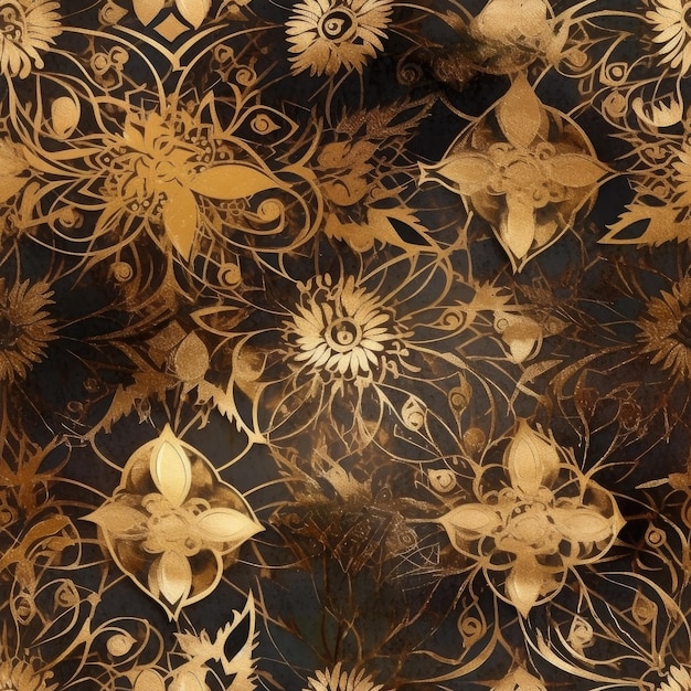 image motif textile avec fond jaune