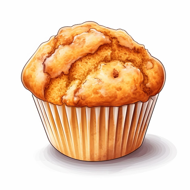 Image de muffins vectoriels sur fond blanc