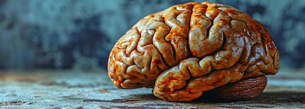 Photo image en niveaux de gris d'un cerveau humain xa