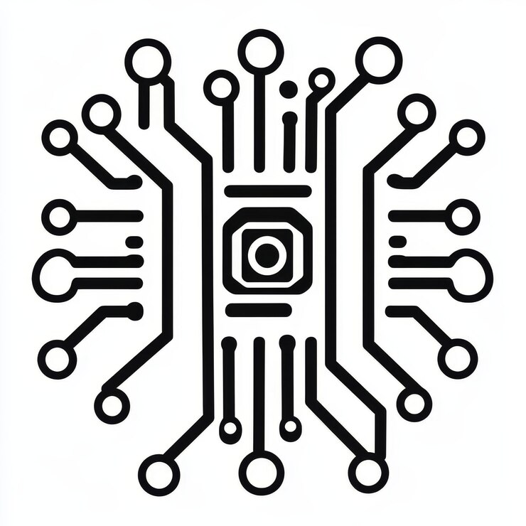 Photo une image en noir et blanc d'une carte de circuit imprimé avec le mot " intercom " sur elle