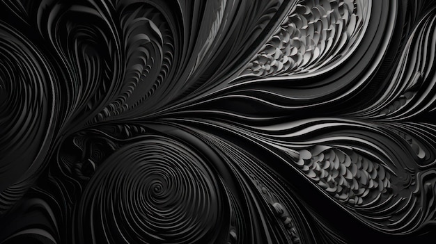 Une image en noir et blanc d'un dessin en spirale.