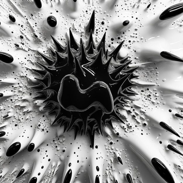 Photo une image en noir et blanc d'une fleur avec le mot eau dessus