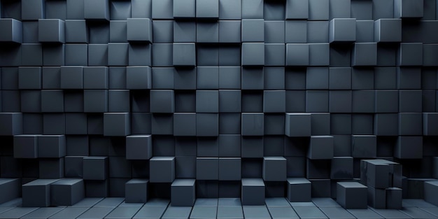 Une image en noir et blanc d'un mur fait de blocs d'arrière-plan