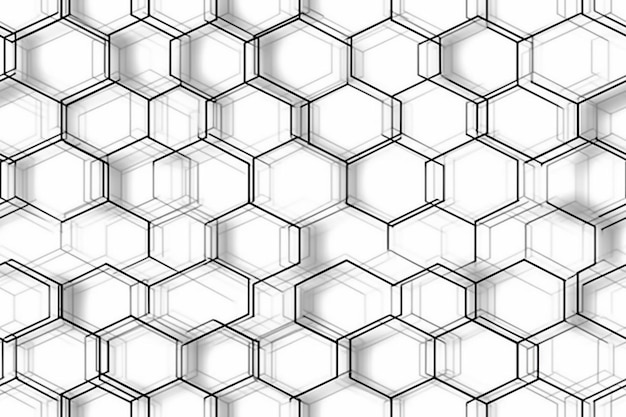 Une image en noir et blanc d'un tas de cubes ai générative