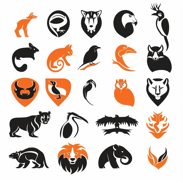 une image noire et orange d'un chat et d'un loup