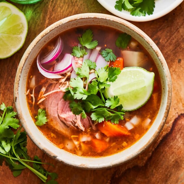 Image de la nourriture mexicaine Pozole