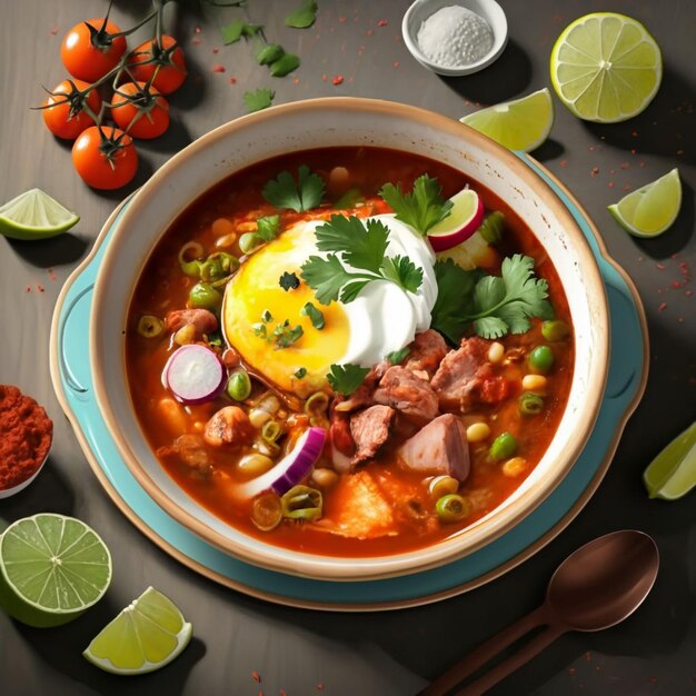 Image de la nourriture mexicaine Pozole