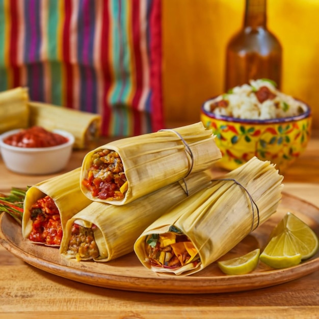 L'image de la nourriture mexicaine Tamales