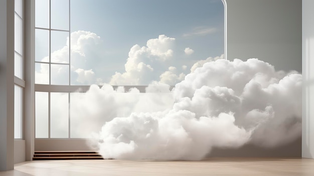 Photo une image d'un nuage qui est sur le mur