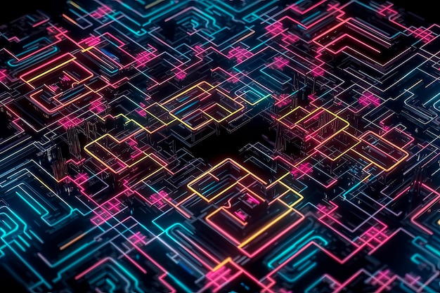 L'image numérique d'un circuit imprimé