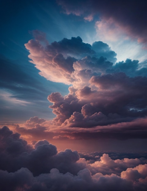 Une image onirique surréaliste d'un ciel texturé