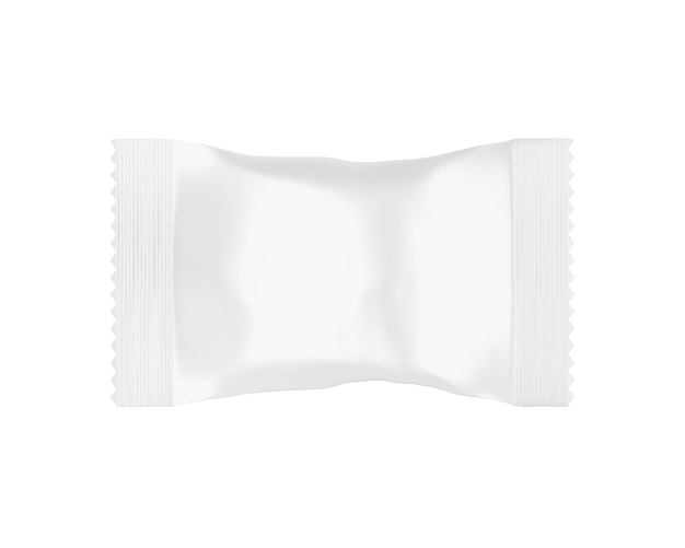 une image d'un paquet de bonbons blancs isolé sur un fond blanc