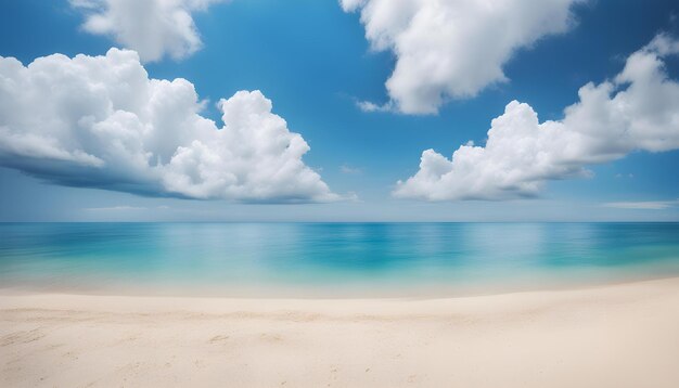 Photo une image d'une plage avec un ciel et des nuages en arrière-plan