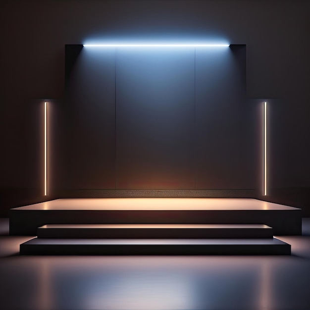 Image d'un podium illuminé