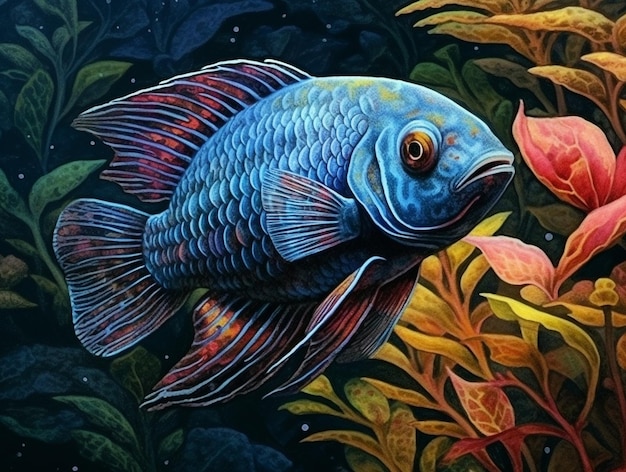 Image de poisson Tangblue