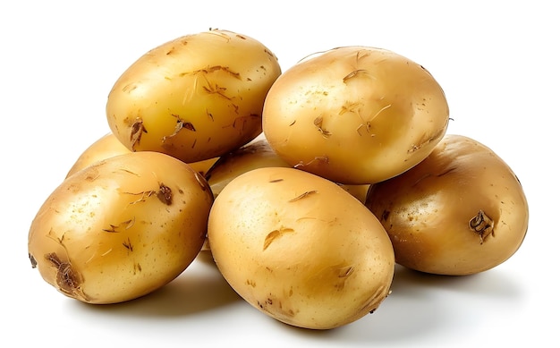 Image de pommes de terre isolées sur fond blanc