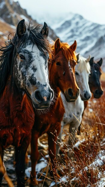 Photo image d'un portrait de cheval à l'extérieur