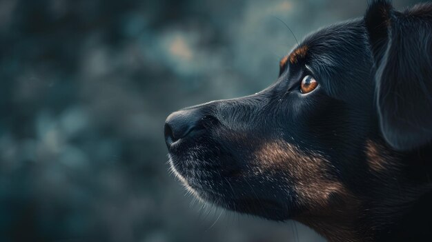 une image de portrait cinématographique et dramatique pour chien