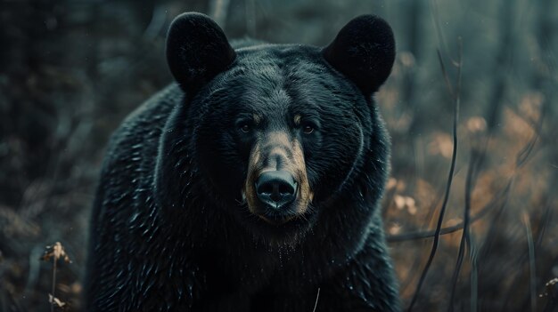 une image de portrait cinématographique et dramatique pour l'ours