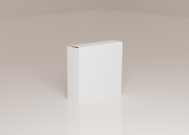 Image de rendu 3D de boîte en forme de carré