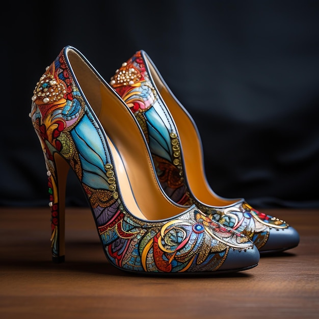 Image de rendu 3D de chaussures pour dames