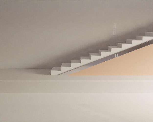 Image de rendu 3D d'escalier