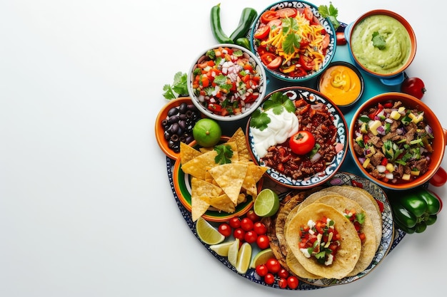 Photo une image représentant une variété de plats mexicains