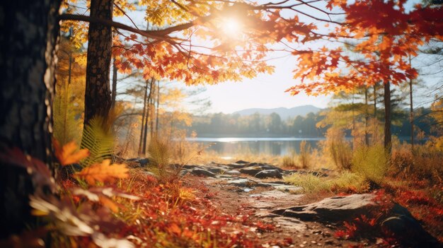 Une image de rêve capturant la chaude lueur de l'automne