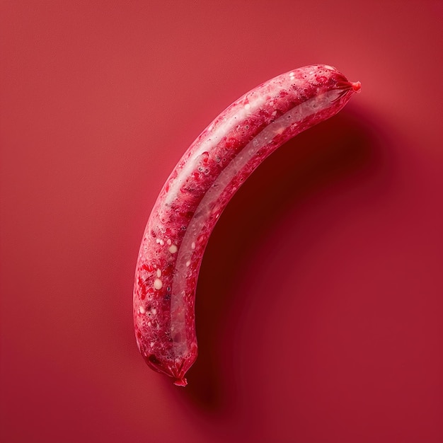une image rouge et blanche d'une banane rouge sur un fond rouge