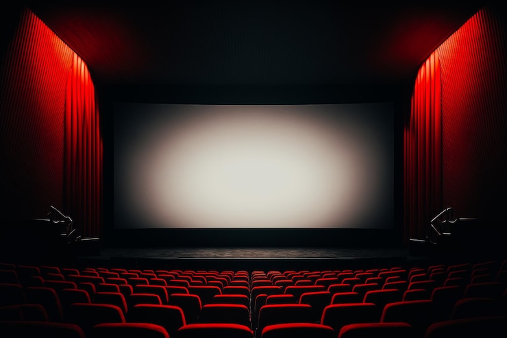 Photo une image d'une salle de cinéma moderne et élégante