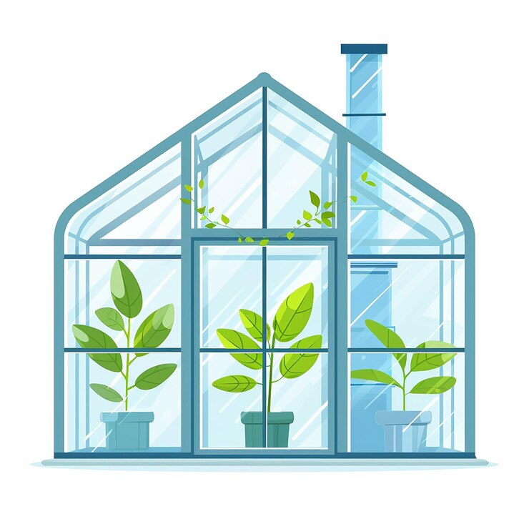 Photo une image d'une serre avec une plante à l'intérieur