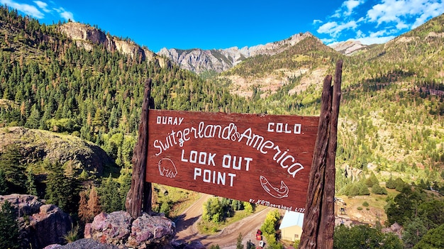 Image de signe pour Ouray Colorado lookout Suisse d'Amérique