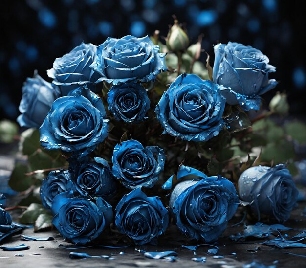 Photo image d'un simple mais beau bouquet de roses célébrant le 8 mars 4