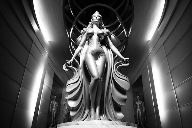 Image de statue de femme en marbre blanc Art généré par Ai