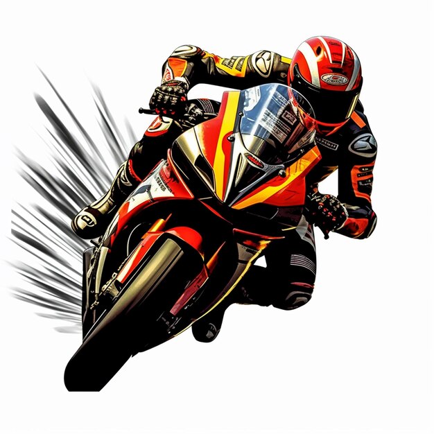 Photo image stylisée d'une motorcycle avec un style vectoriel moto gp conception d'illustration ai généré