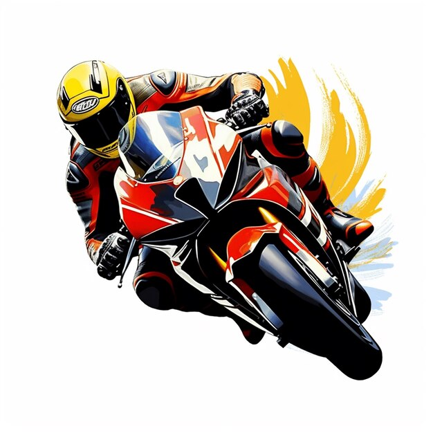 Photo image stylisée d'une motorcycle avec un style vectoriel moto gp conception d'illustration ai généré