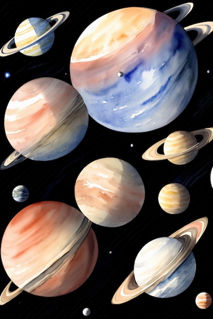 Une image d'un système solaire avec toutes les planètes