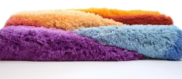 Image de tapis coloré sur fond blanc