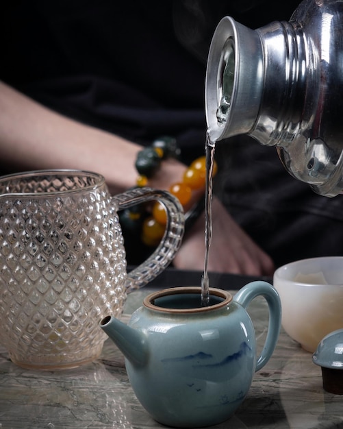 Image de la tasse de thé théière orientale