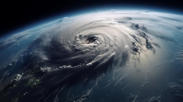 Une image d'une tempête tropicale de la terre