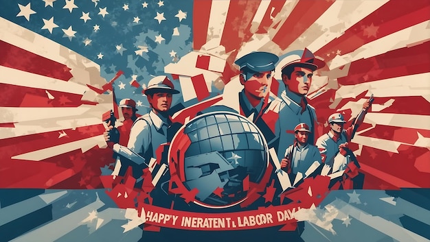 Image de thème de fond de la fête internationale du travail