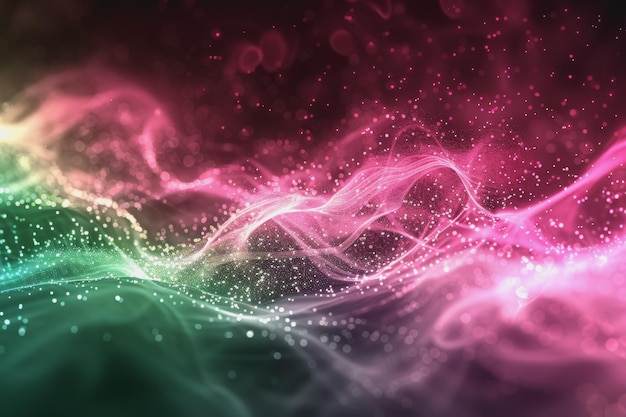 Une image sur un thème de physique en rose et vert flou comme fond pour une diapositive