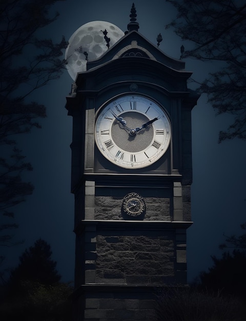 Photo image de la tour de l'horloge pour une bonne année 2024