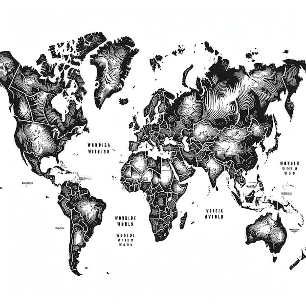 Image vectorielle de la carte du monde