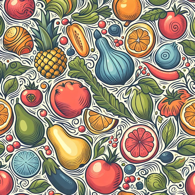 Photo image vectorielle des fruits et légumes 2