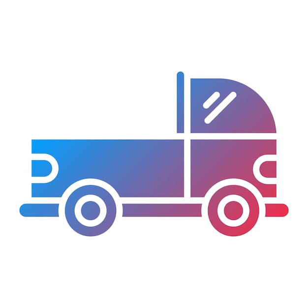 Image vectorielle de l'icône de la camionnette peut être utilisée pour l'agriculture et le jardinage
