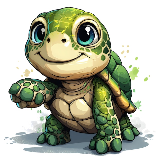 Image vectorielle d'une tortue mignonne