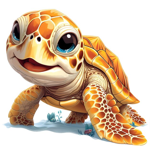 Image vectorielle d'une tortue mignonne