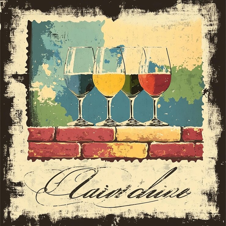 Photo une image de verres à vin avec un qui dit une citation sur elle