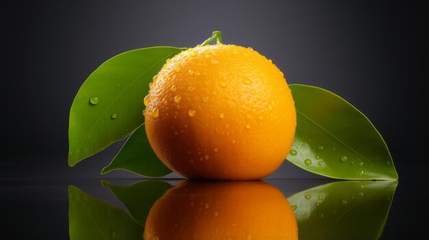 Une image vibrante de fruit orange avec un éclairage unique et un style artistique